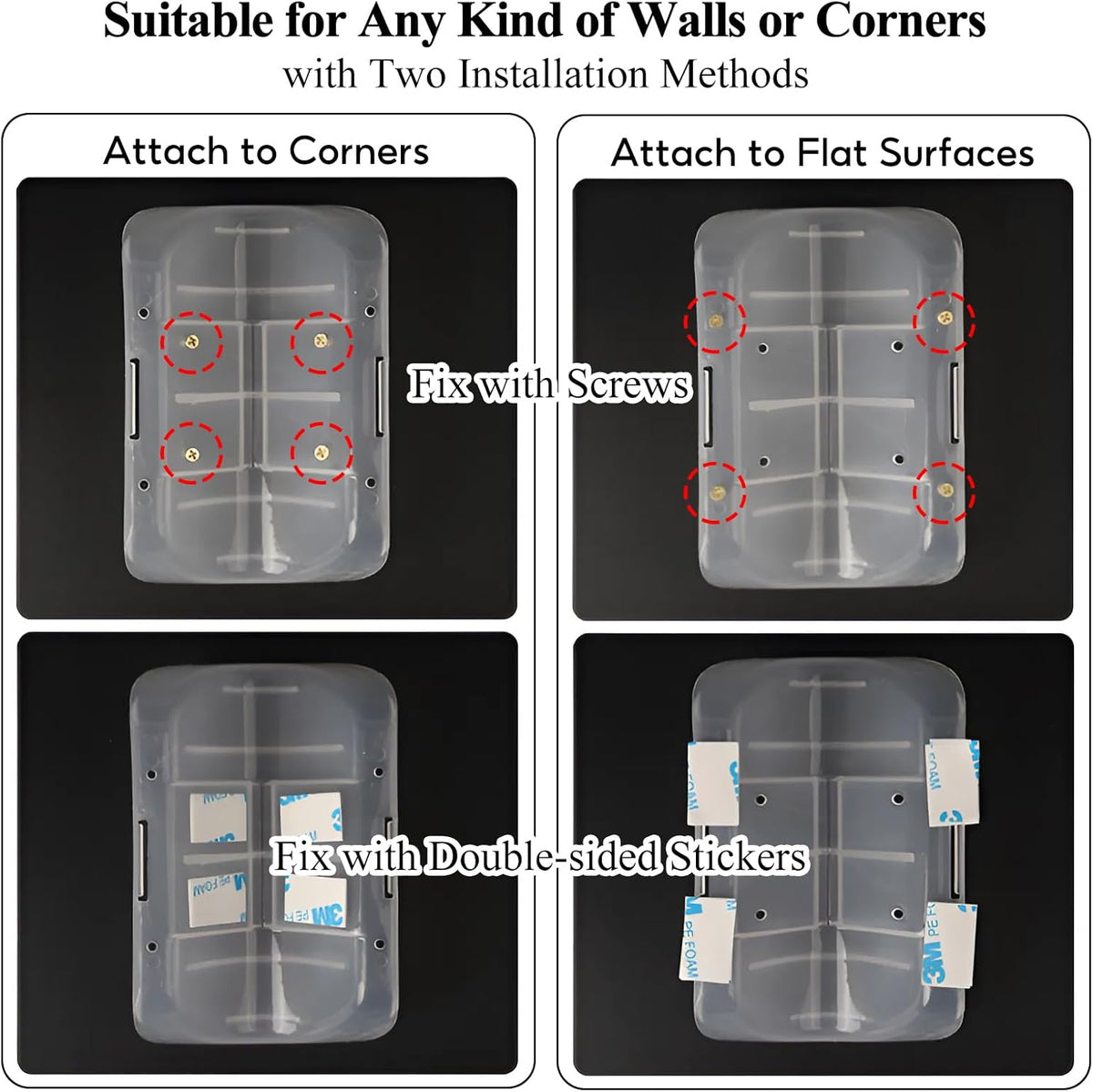 Cat Wall Scratcher and Self-Grooming Brush Set with Catnip - 2PCS Corner Grooming Combs for Long and Short Fur Cats