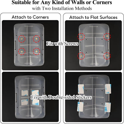 Cat Wall Scratcher and Self-Grooming Brush Set with Catnip - 2PCS Corner Grooming Combs for Long and Short Fur Cats