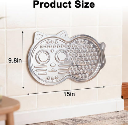 Stainless Steel Lick Mat with Suction Cups for Dogs and Cats - Slow Feeder Solution