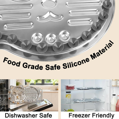 Stainless Steel Lick Mat with Suction Cups for Dogs and Cats - Slow Feeder Solution